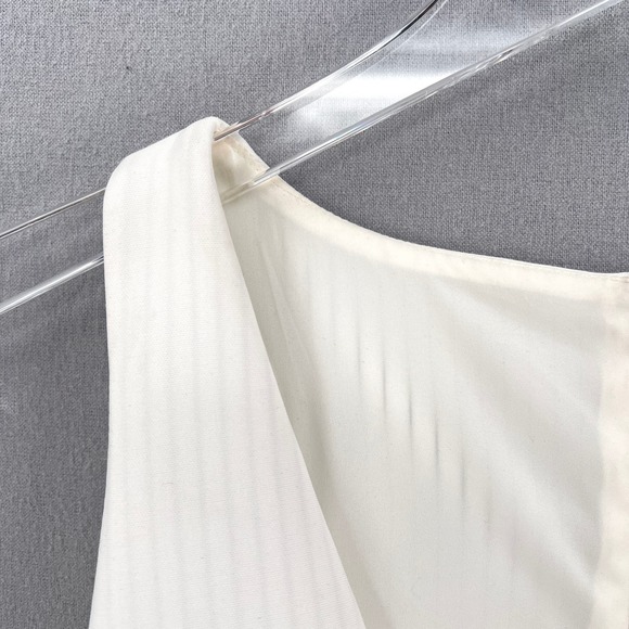 KIMBERLY GOLDSON Jah Top Shirt Womens Medium Off White Stripe V-neck Sleeveless - Picture 14 of 16